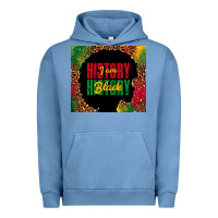Pigment Pebble Blue i am black history Urban Hoodie - TumblerDesignByShophia
