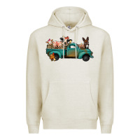 Oatmeal Heather farm animals truck Premium Hoodie - Jasminsmagicworld