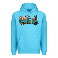 Ocean Blue farm animals truck Premium Hoodie - Jasminsmagicworld