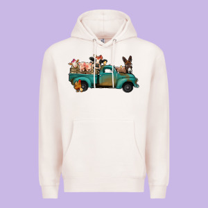 Farm Animals Truck Premium Hoodie Designed By Jasminsmagicworld