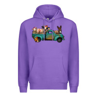 Purple farm animals truck Premium Hoodie - Jasminsmagicworld