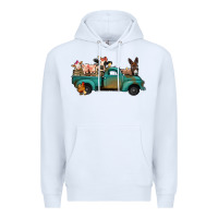 White farm animals truck Premium Hoodie - Jasminsmagicworld