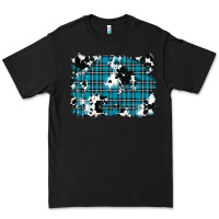 Black winter plaid cowhide pattern background Premium Tee - RanaPortraitStore