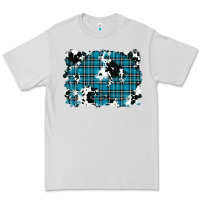 Dove Grey winter plaid cowhide pattern background Premium Tee - RanaPortraitStore