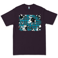 Plum winter plaid cowhide pattern background Premium Tee - RanaPortraitStore