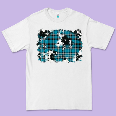 Winter Plaid Cowhide Pattern Background Premium Tee Designed By Ranaportraitstore