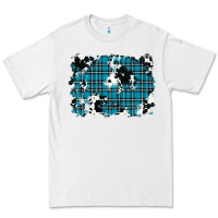 White winter plaid cowhide pattern background Premium Tee - RanaPortraitStore