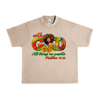French Oak with god all things are possible juneteenth Urban Heavy Tee - AdoDesignShop