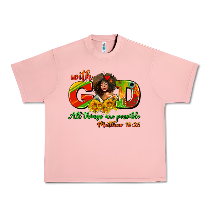 With God All Things Are Possible Juneteenth Urban Heavy Tee by AdoDesignShop | Teevron