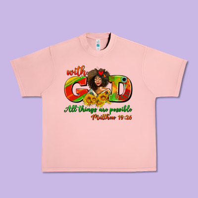 With God All Things Are Possible Juneteenth Urban Heavy Tee Designed By Adodesignshop