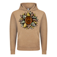 Vintage Coffee sunflower camouflage and leopard 2 Vintage Hoodie - JahusDesignShop