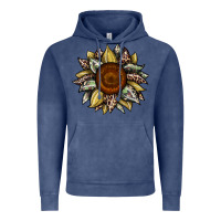 Vintage Denim sunflower camouflage and leopard 2 Vintage Hoodie - JahusDesignShop