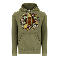 Vintage Olive sunflower camouflage and leopard 2 Vintage Hoodie - JahusDesignShop