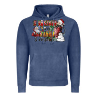 Vintage Denim I Believe In Santa And Coffee Vintage Hoodie - CowhideDigitalArt