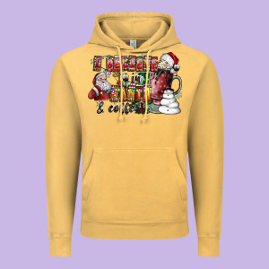 I Believe In Santa And Coffee Vintage Hoodie Designed By Cowhidedigitalart