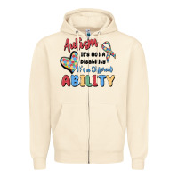 Sandshell autism it's not a disability it's a different abil Zipper Hoodie - MaliasSmallBusiness
