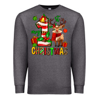 Charcoal Heather my first christmas reindeer Premium Sweatshirt - MaliasSmallBusiness