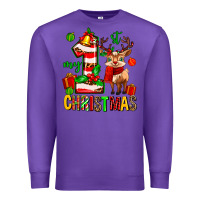 Purple my first christmas reindeer Premium Sweatshirt - MaliasSmallBusiness