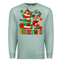 Seafoam my first christmas reindeer Premium Sweatshirt - MaliasSmallBusiness