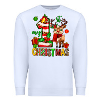 White my first christmas reindeer Premium Sweatshirt - MaliasSmallBusiness