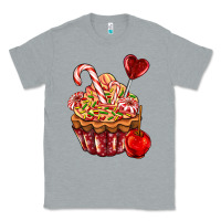 Heather Grey Christmas candy cupcake Classic Tee - AdoDesignShop