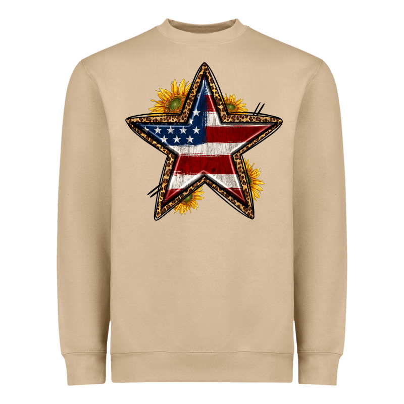 Western 4th Of July Star Heavyweight Sweatshirt by HRA Design Shop | Teevron