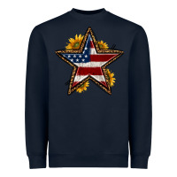 Navy western 4th of july star Heavyweight Sweatshirt - HRA Design Shop