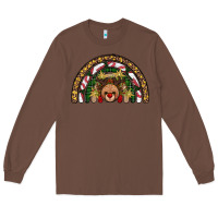 Chestnut reindeer rainbow christmas Long Sleeve Tee - AdoDesignShop