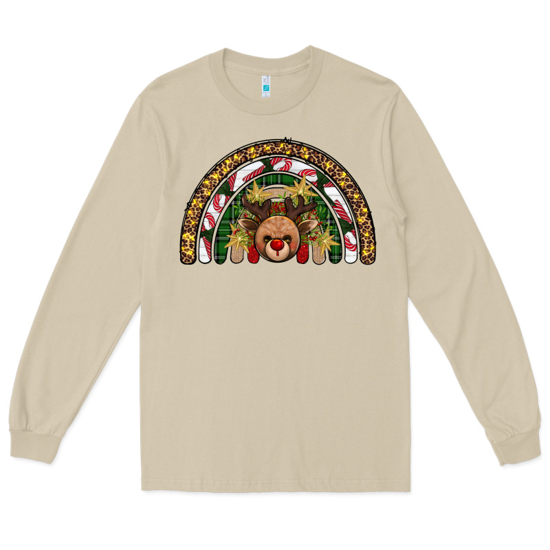 Reindeer Rainbow Christmas Long Sleeve Tee by AdoDesignShop | Teevron