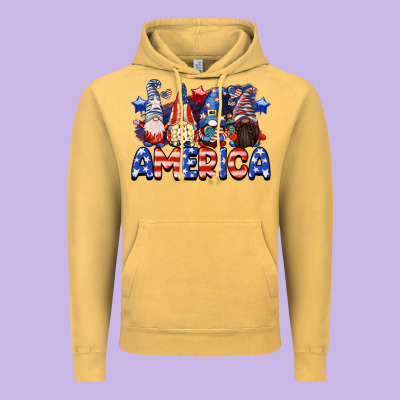America Gnomes 4th Of July Vintage Hoodie Designed By Cowgirlartshop
