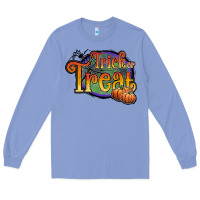 Colony Blue trick or treat white Long Sleeve Tee - JahusDesignShop