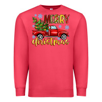 Cardinal merry christmas truck Premium Sweatshirt - MaliasSmallBusiness