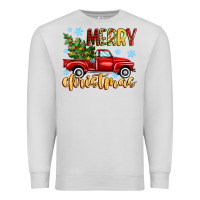 Dove Grey merry christmas truck Premium Sweatshirt - MaliasSmallBusiness