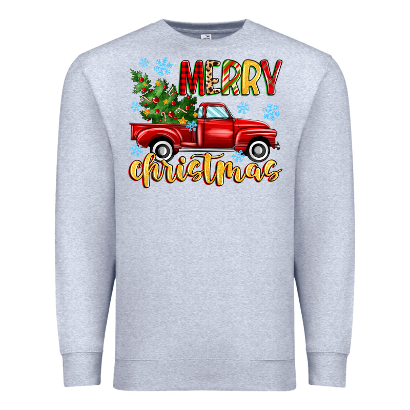 Merry Christmas Truck Premium Sweatshirt by MaliasSmallBusiness | Teevron