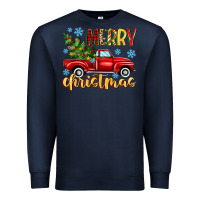 Navy merry christmas truck Premium Sweatshirt - MaliasSmallBusiness