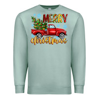 Seafoam merry christmas truck Premium Sweatshirt - MaliasSmallBusiness