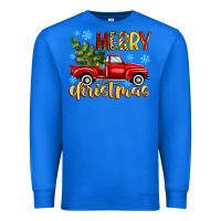 True Royal merry christmas truck Premium Sweatshirt - MaliasSmallBusiness