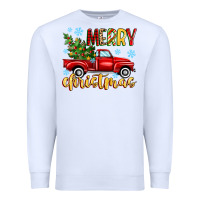 White merry christmas truck Premium Sweatshirt - MaliasSmallBusiness