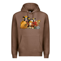 Chestnut farm animals with sunflower headbands Premium Hoodie - Jasminsmagicworld