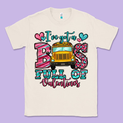 I've Got A Bus Full Of Valentines School Bus Classic Tee Designed By Jasminsmagicworld