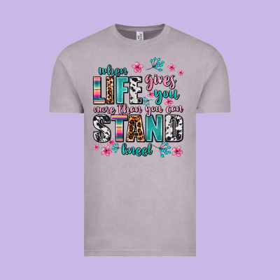 When Life Gives You More Than You Can Stand Kneel Vintage Tee Designed By Adodesignshop