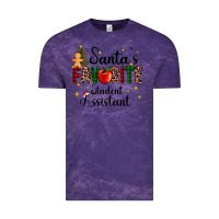Cloud Purple santa's favorite student assistant Vintage Tee - AdoDesignShop