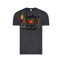 Vintage Black santa's favorite student assistant Vintage Tee - AdoDesignShop