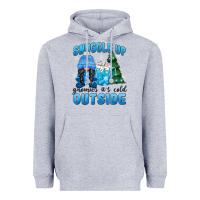 Heather Grey snuggle up gnomies it's cold outside Heavyweight Hoodie - MaliasSmallBusiness