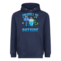 Navy snuggle up gnomies it's cold outside Heavyweight Hoodie - MaliasSmallBusiness