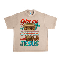French Oak give me coffee and jesus Urban Heavy Tee - BundleAndBundleShop