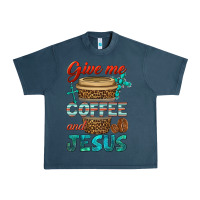Midnight Navy give me coffee and jesus Urban Heavy Tee - BundleAndBundleShop