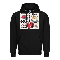 Black autism Zipper Hoodie - MaliasSmallBusiness
