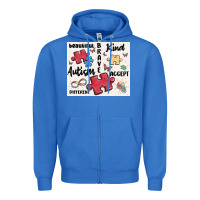 True Royal autism Zipper Hoodie - MaliasSmallBusiness