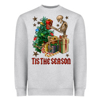 Heather Grey Skeleton tis the season Heavyweight Sweatshirt - FaDigitalArtStudio